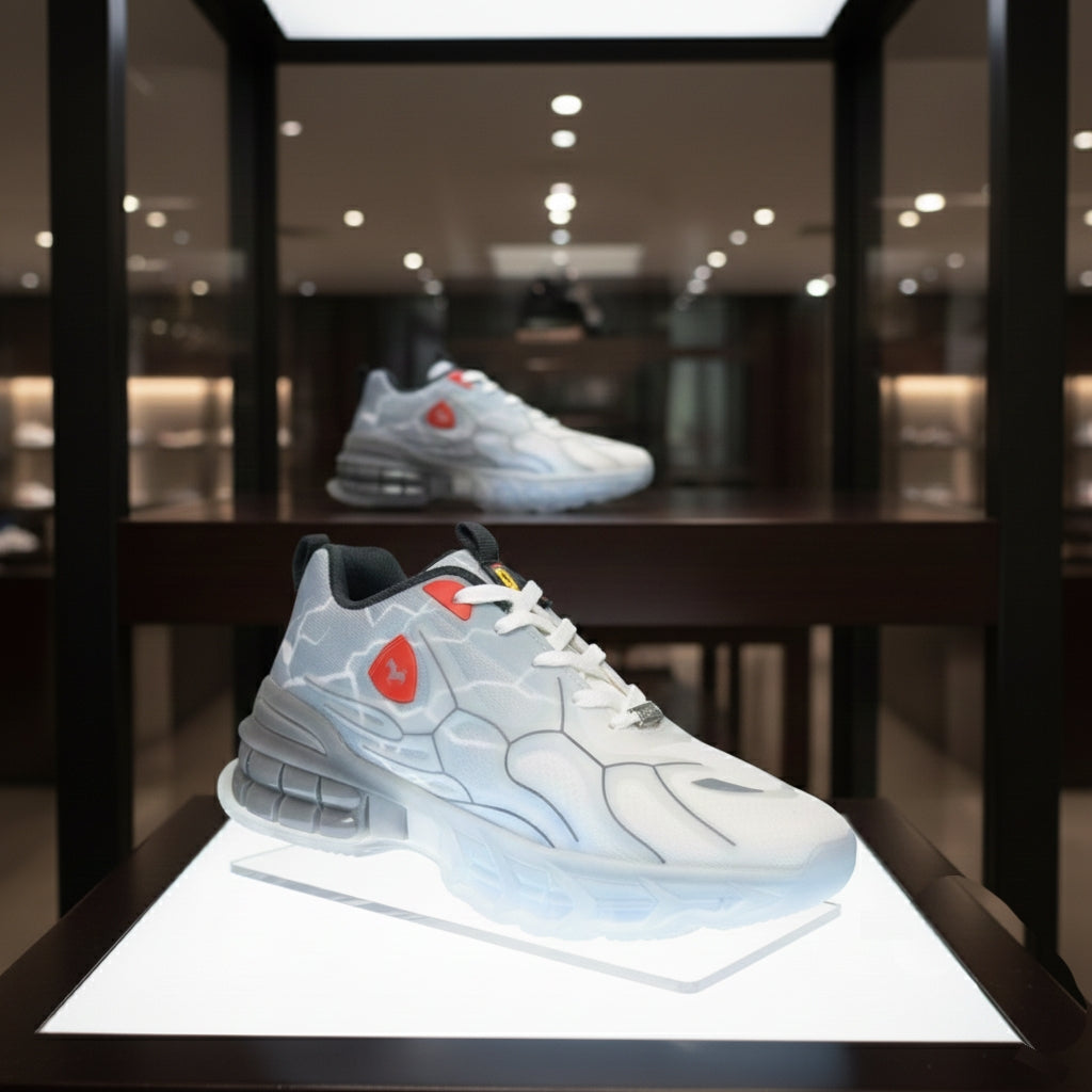 gray thunder flame sneakers