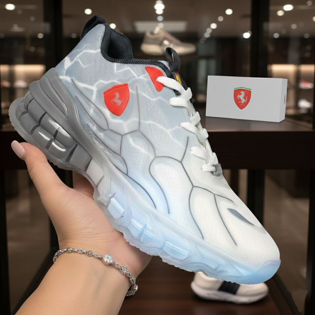 gray thunder flame sneakers