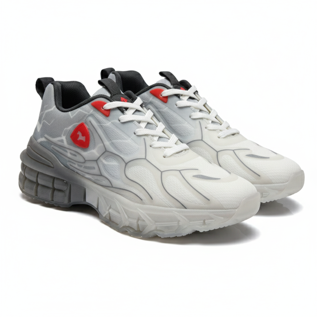 gray thunder flame sneakers