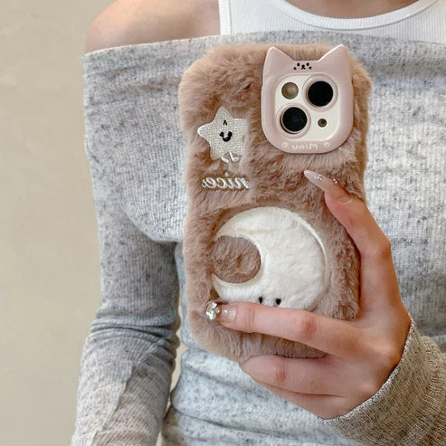3D Furry Cartoon Phone Cases
