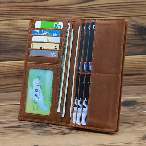 Pure First Layer Cowhide Retro Wallet